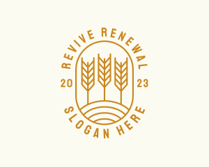 Agriculture Wheat Field logo design