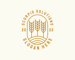 Agriculture Wheat Field logo design