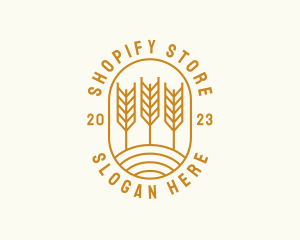 Agriculture Wheat Field logo design