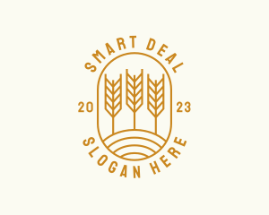 Agriculture Wheat Field logo design