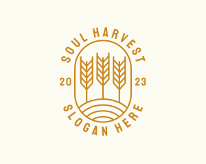 Agriculture Wheat Field logo design