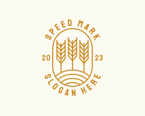 Agriculture Wheat Field logo design