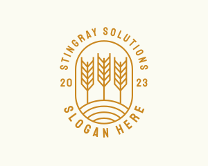 Agriculture Wheat Field logo design