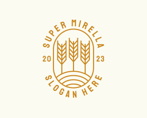 Land - Agriculture Wheat Field logo design