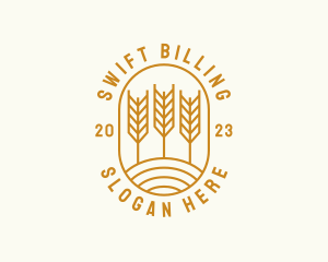 Agriculture Wheat Field logo design