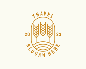 Agriculture Wheat Field logo design