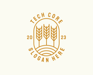 Agriculture Wheat Field logo design