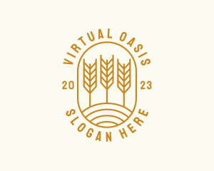 Agriculture Wheat Field logo design