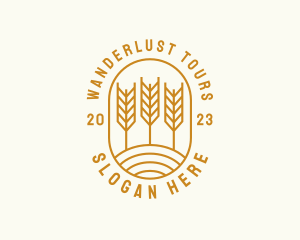 Agriculture Wheat Field logo design