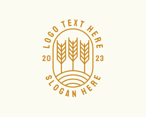 Agriculture Wheat Field Logo