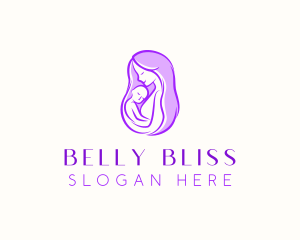 Pregnancy - Mom Baby Childcare logo design