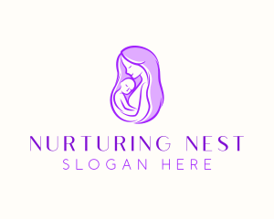 Maternal - Mom Baby Childcare logo design