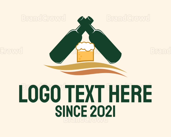 Beer Bottle Bar Logo