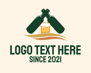Pint - Beer Bottle Bar logo design