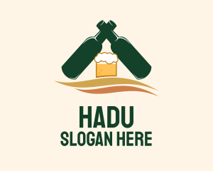 Beer Bottle Bar  Logo