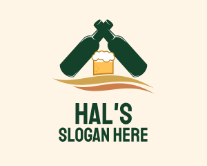 Beer Bottle Bar  Logo