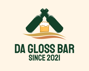 Beer Bottle Bar  logo design