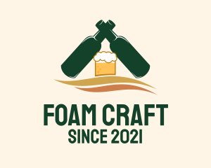 Beer Bottle Bar  logo design