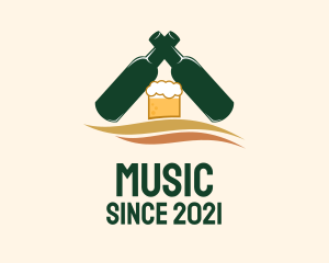 Liqueur - Beer Bottle Bar logo design