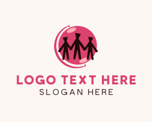 Ngo - Globe Humanitarian Community logo design