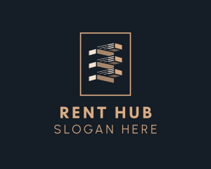 Abstract Real Estate Building logo design