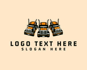 Shipping - Heavy Cargo Truck logo design