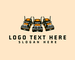 Shipping Service - Heavy Cargo Truck logo design