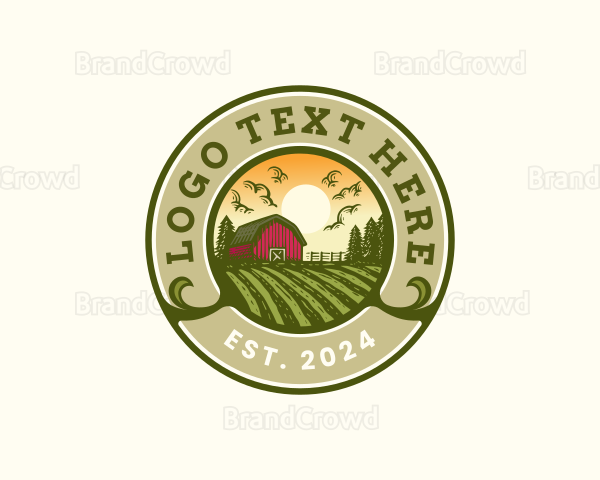 Farmhouse Agriculture Field Logo