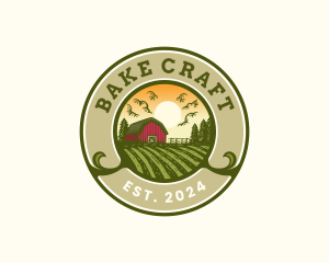 Farmhouse Agriculture Field Logo