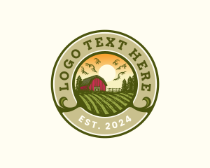 Farmhouse Agriculture Field Logo