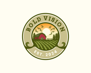 Farmhouse Agriculture Field logo design