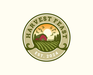 Farmhouse Agriculture Field logo design