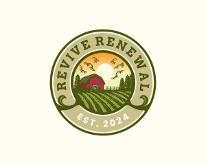 Farmhouse Agriculture Field logo design