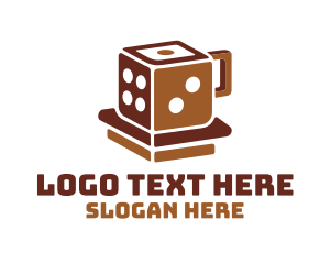 Internet Cafe - Lucky Dice Mug Cup logo design