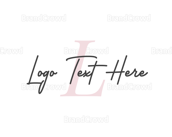 Feminine Cursive Wellness Logo