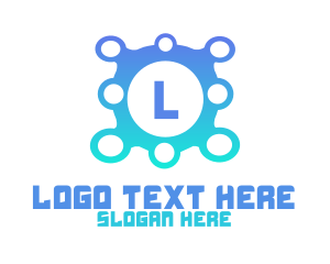 Blue Gradient Tech Lettermark Logo