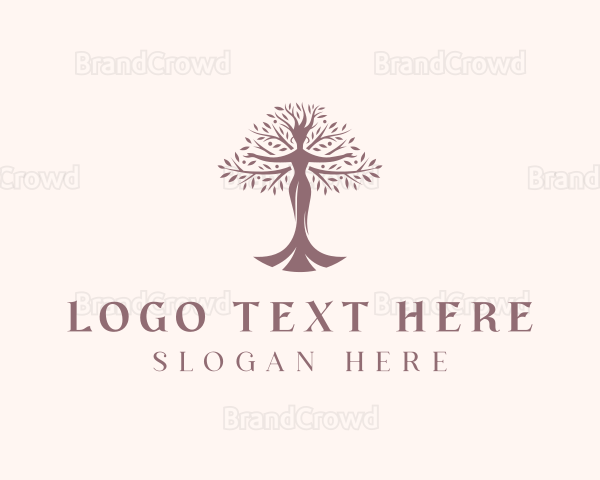 Beauty Woman Tree Logo
