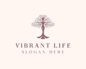 Beauty Woman Tree logo design