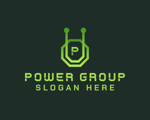 Tech - Digital Circuit Hexagon logo design