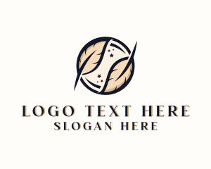 Blogger - Feather Stationery Brand logo design