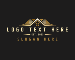 House And Lot - Home Realty Roof logo design