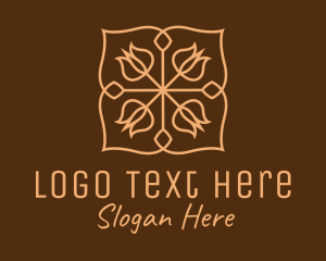 Orange - Flower Boutique Cosmetics logo design