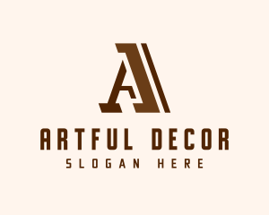 Art Deco Letter A logo design