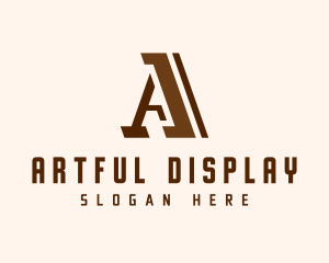 Art Deco Letter A logo design