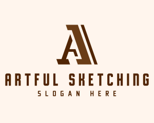 Art Deco Letter A logo design