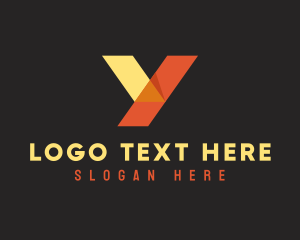 Fintech - Orange Yellow Letter Y logo design