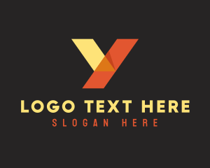 Orange Yellow Letter Y  logo design