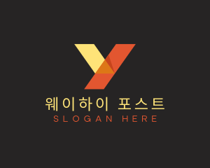 Orange Yellow Letter Y  logo design