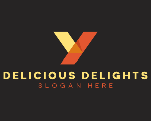 Orange Yellow Letter Y  logo design