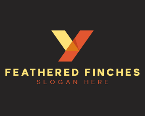 Orange Yellow Letter Y  logo design